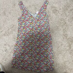 GAP Floral Dress Loose Size XS V-neck Front & Back